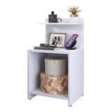 Mesa De Cabeceira Com Prateleira E Nicho Para Quarto Decor 