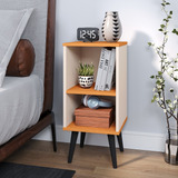 Mesa De Cabeceira Com Prateleira E Nicho Para Quarto Decor