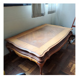 Mesa De Centro Antiga Marchetaria