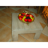 Mesa De Centro De Madeira Maciça Rustica Antiga