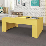 Mesa De Centro Prada Amarelo Acetinado