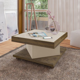 Mesa De Centro Quadrada Saara Artely Pinho/off White Gb