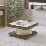 Mesa De Centro Quadrada Saara Artely Pinho/off White Gbwt