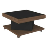 Mesa De Centro Quadrada Saara Com Rodinha - Artely