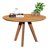 Mesa De Centro Sala Dubai Moderna Decorativa Pés Madeira Cor Canela