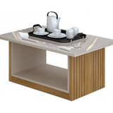 Mesa De Centro Veneza Valdemóveis Cor Cinamomo/off White