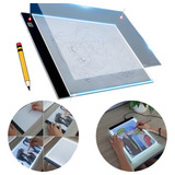 Mesa De Desenho Luz Led Profissional A4, A3 Profissional Usb