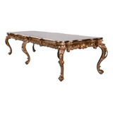 Mesa De Jantar 4mt Classica Colonial Entalhes Artesanal Ouro