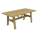 Mesa De Jantar 6 Lugares Madeira Maciça Farm Artemobili