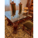 Mesa De Jantar + 8 Cadeiras + Cristaleira. 