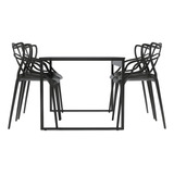 Mesa De Jantar C Cadeira Allegra Estilo Industrial 4 Unidade