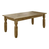 Mesa De Jantar Corona Rústica 1,82 M Ideal P/ Area Externa - Cor Marrom