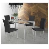 Mesa De Jantar Daiane 4 Cadeiras Viana Espresso Iiwt