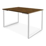 Mesa De Jantar Industrial 1,20 X 0,80 Pé Branco