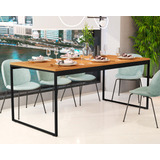 Mesa De Jantar Industrial Pé Metal 6 160x80 Sacada Gourmet