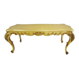 Mesa De Jantar Luiz Xv Colonial Folhada A Ouro Entalhes Luxo