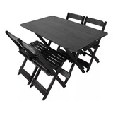 Mesa De Jantar Madeira 120x70 4 Cadeiras Varias Cores
