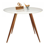 Mesa De Jantar Para 4 Lugares 80 Cm Laqueada Com Vidro