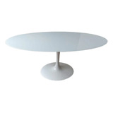 Mesa De Jantar Tulipa Saarinen Oval 140x80 Cm Madeira Branco
