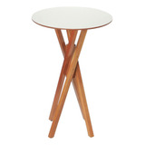 Mesa De Madeira Redonda Alta Bistro 70cm Modelo June
