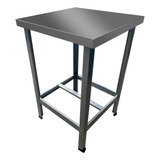 Mesa De Manipulação Serviço Slim Tampo Inox 55x55 Até 100kg