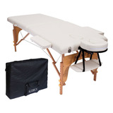Mesa De Massagem Divã Cama Maca Portátil Com Bolsa Cor Branca