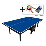 Mesa De Ping Pong Klopf 1084 Fabricada Em Mdf Cor Azul