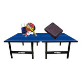 Mesa De Ping Pong Mdp 15mm Olimpic 1013 + Kit 5030 + Capa