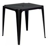 Mesa De Plástico Bela Vista 70 Cm Monobloco Preta Mor