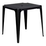 Mesa De Plastico Bela Vista Mor Preta Quadrada Multiuso 