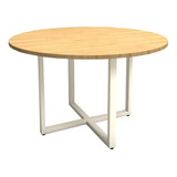 Mesa De Reunião Industrial Mac Br 1,20 M Pé Metal F5 Office