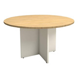 Mesa De Reunião Industrial Mac Branco 1,30m Com Pé Painel F5