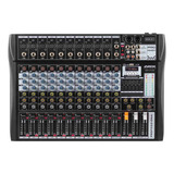 Mesa De Som 12 Canais Asx Com Equalizador Efeito Interface
