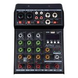 Mesa De Som 4 Canais Amw Usb Mp3 Efeitos Xlr Bluetooth Mixer Bivolt