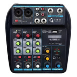 Mesa De Som Digital 4 Canais Bluetooth Usb Phantom Mixer Mp3