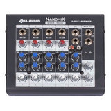 Mesa De Som Mixer Nanomix Ll Audio Na602 6 Canais C/pc Sound