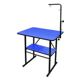 Mesa De Tosa Com Prateleira Com Girafa Pet Shop Azul