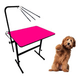 Mesa De Tosa Regulável Rosa
