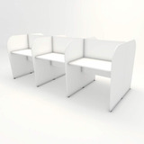 Mesa De Trabalho Call Center Para 6 Pessoas 2,77m Branco F5