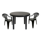 Mesa Desmontável Redonda De Bar 2 Cadeira Poltrona Plástica