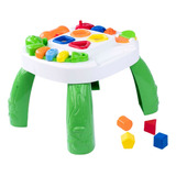 Mesa Didática Infantil De Atividades Playtime Verde Cotiplás