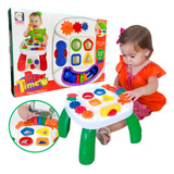 Mesa Didática Play Time De Atividades Mesinha Infantil Verde