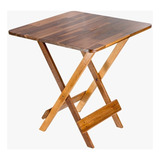 Mesa Dobrável 70x70 Madeira Maciça Bar