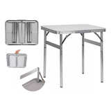 Mesa Dobrável Alumínio 60x45 Cm Vira Maleta Palisad Com Alça