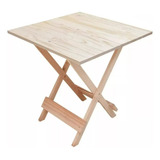 Mesa Dobravel De Madeira Pinus 70x70cm