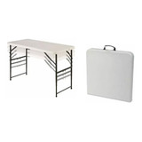 Mesa Dobrável Portatil 1,22m Vira Maleta Camping Praia Casa
