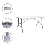 Mesa Dobravel Portatil Vira Maleta Camping Praia 180x60