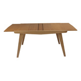 Mesa Elástica Jade 113cm Em Madeira Maciça Amêndoa