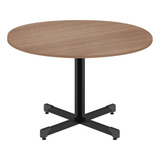 Mesa Escritorio Reunião Redonda Office 120x120 Pés Metal 
