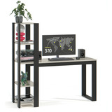 Mesa Escrivaninha Industrial Para Estudos Madeira Homeoffice